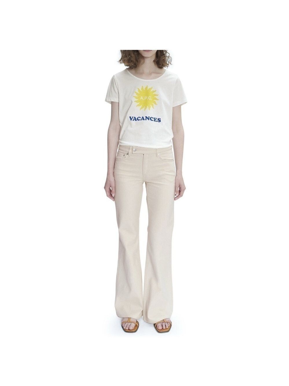 A.P.C. ISADORA NATURAL DENIM FLARE JEANS